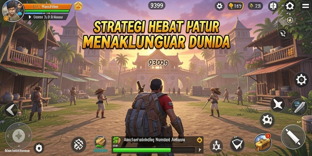 Screenshot gameplay menarik dari 9399 yang menunjukkan strategi pertempuran.