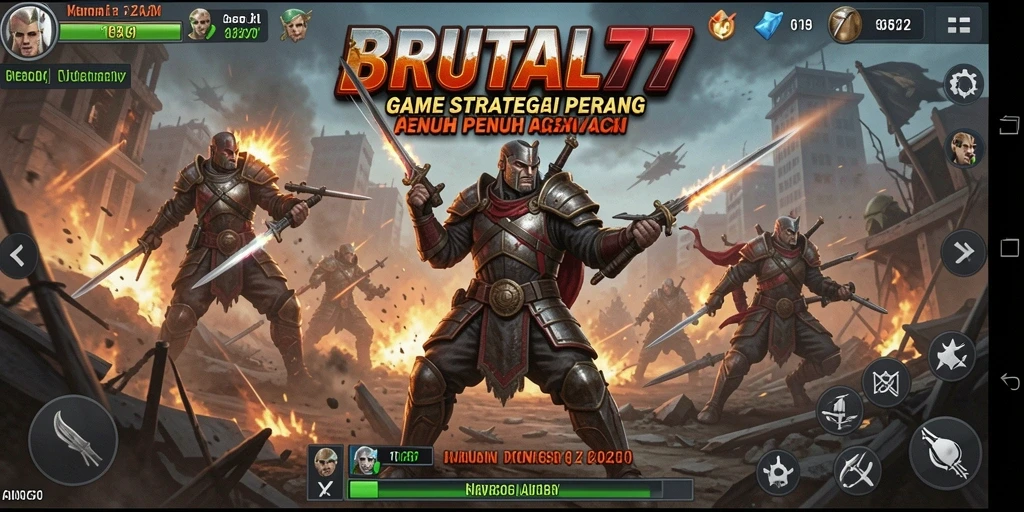 Tampilan mendebarkan dari aksi pertempuran dalam BRUTAL77.