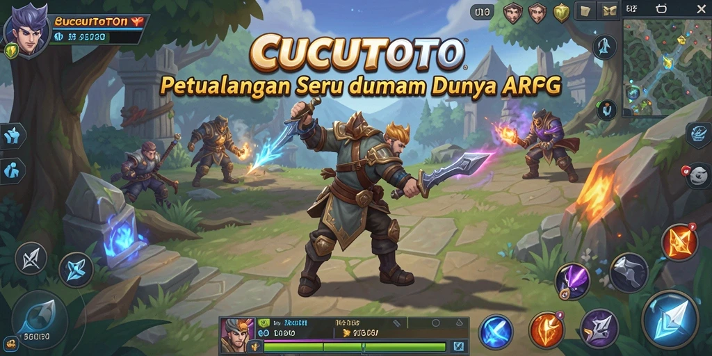 Tampilan gameplay CUCUTOTO yang mendebarkan dengan pertarungan ARPG seru.