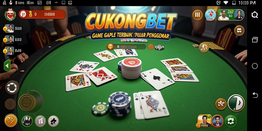 Screenshot CUKONGBET menunjukkan gameplay seru dalam Gaple.