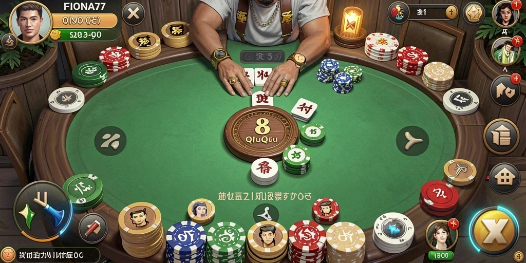 Screenshot utama gameplay QiuQiu yang seru.
