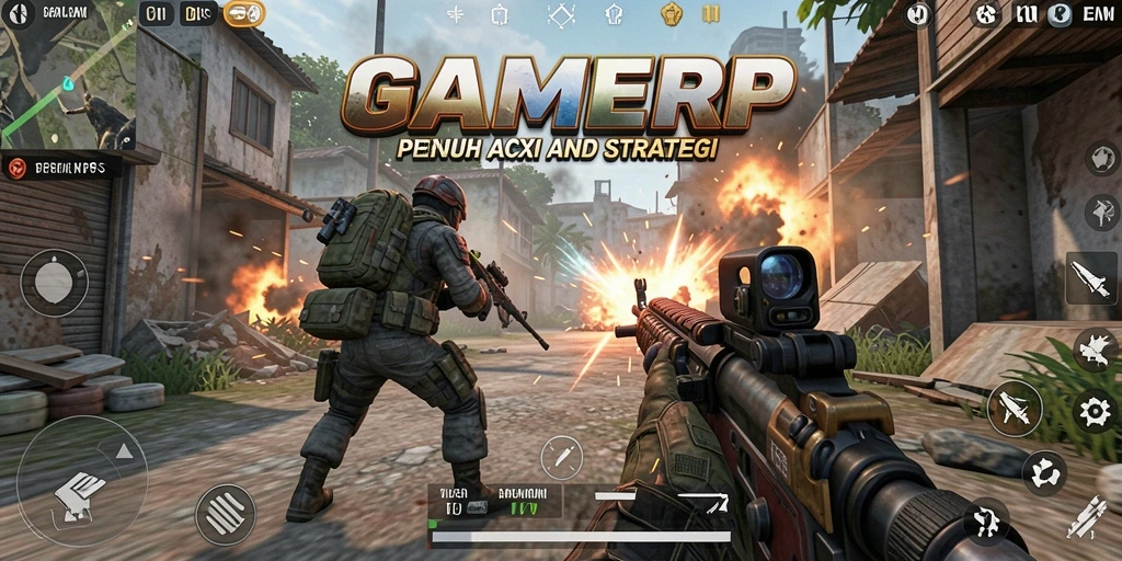 Gameplay GAMERP yang menarik dan penuh aksi dalam mode TPS.