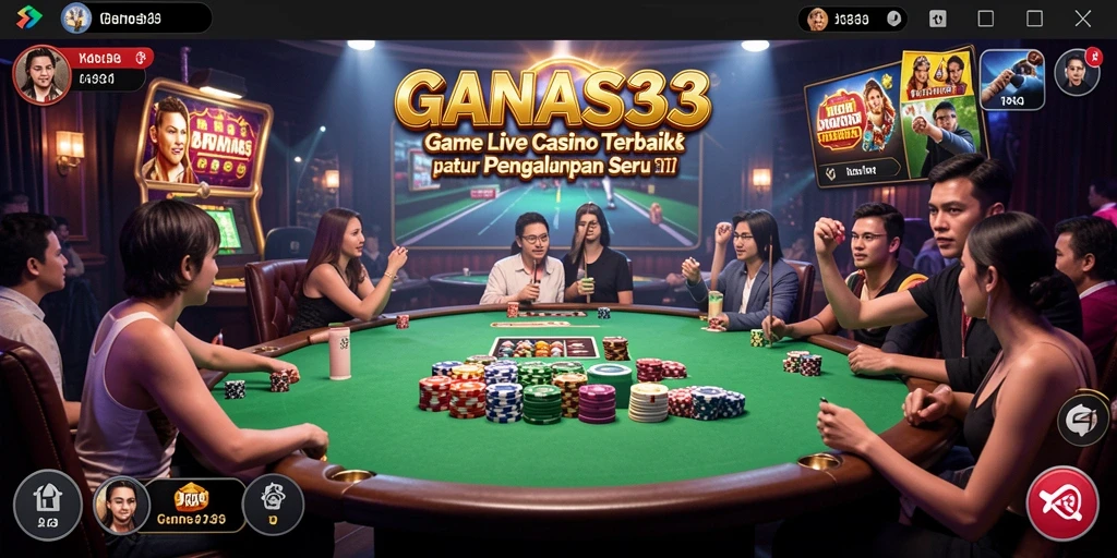 Screenshot gameplay seru dalam aplikasi Live Casino GANAS33