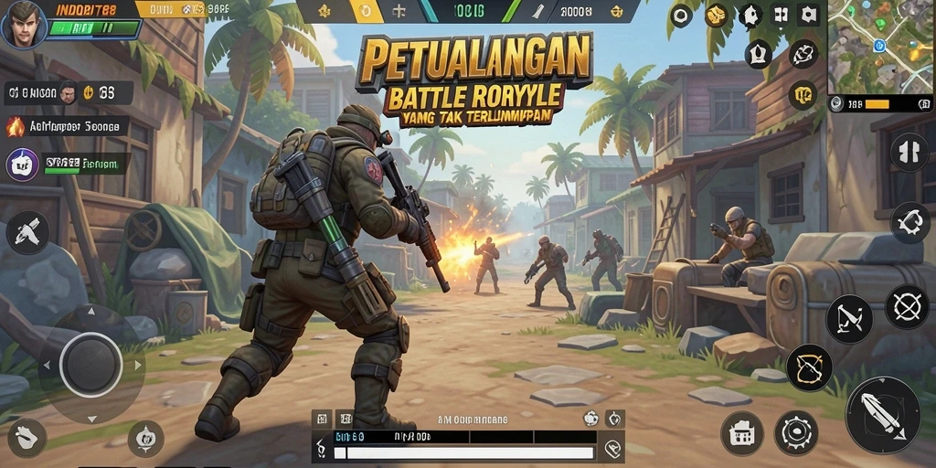 Tampilan menarik dari gameplay <strong>INDOBIT88</strong> dengan aksi seru di medan perang.
