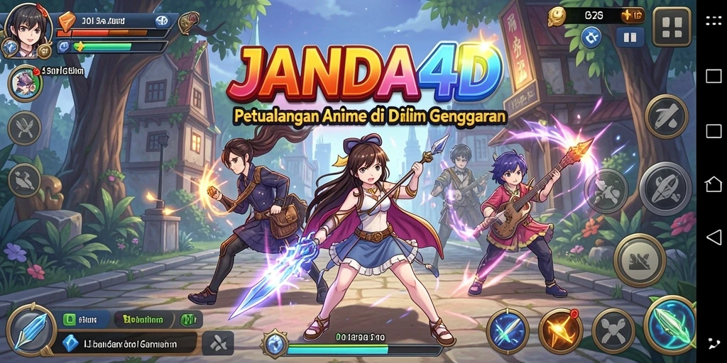 Tampilan gameplay seru dan karakter anime yang memukau.