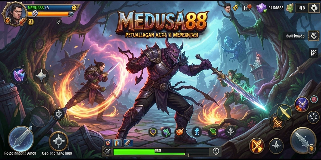 Tampilan aksi seru di MEDUSA88 dengan grafis menakjubkan.