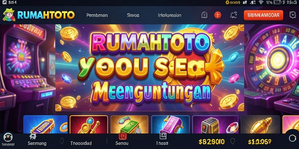 Gameplay seru RUMAHTOTO dengan mesin slot yang beragam.
