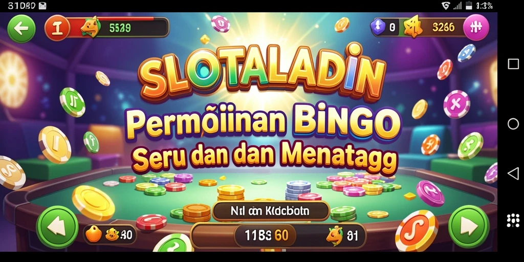 Tampilan menarik dari gameplay Bingo di SLOTALADIN.