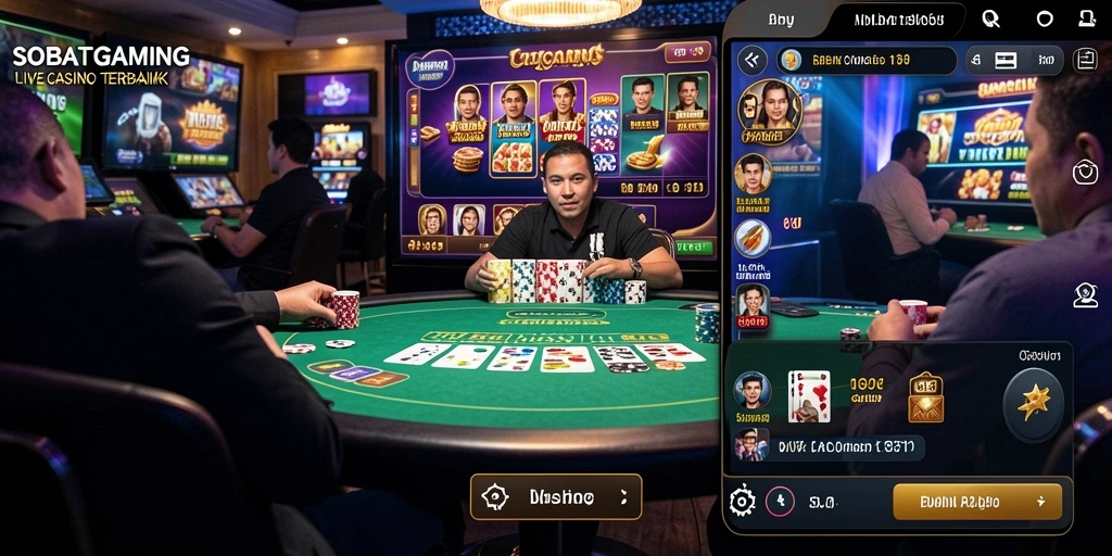 SOBATGAMING menampilkan dealer langsung dalam permainan Live Casino yang memukau.