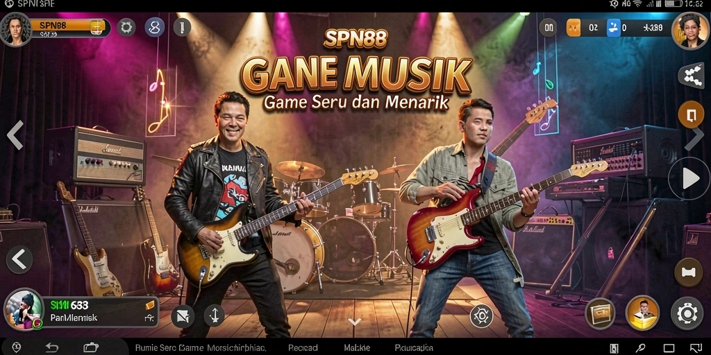 Tampilan gameplay menarik dengan tantangan musik seru.