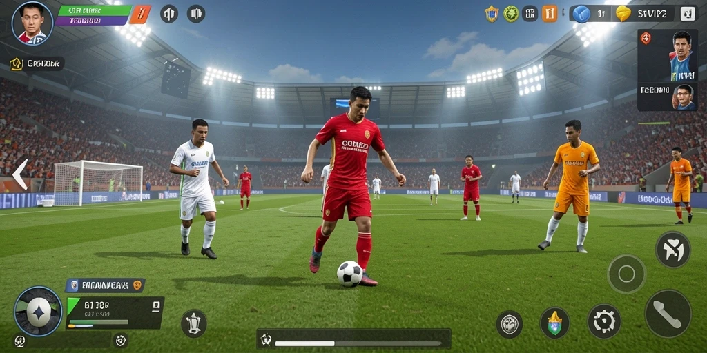 Tampilan gameplay menarik di SVIP2 dengan aksi sepak bola seru.