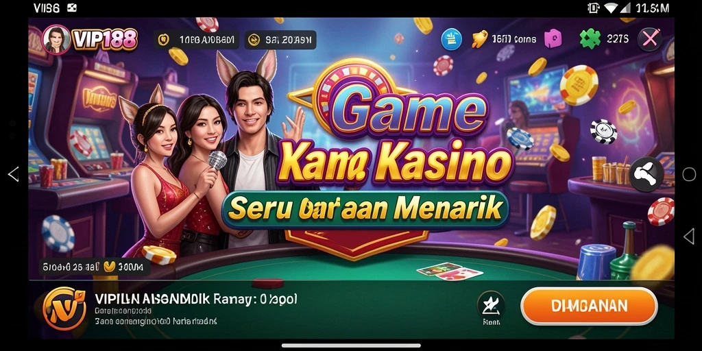 Tampilan gameplay seru dan mengasyikkan di VIP188, pengalaman kasino nyata.