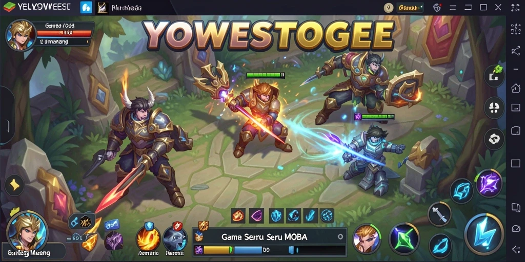 Tampilan gameplay MOBA seru di YOWESTOGEL.