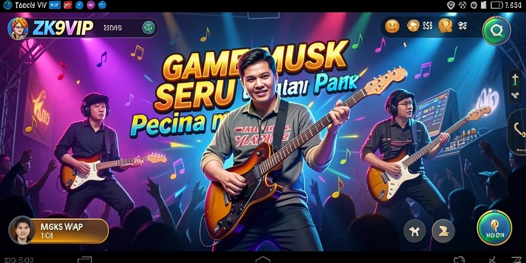 Tampilan gameplay ZK9VIP dengan tantangan musik yang seru.